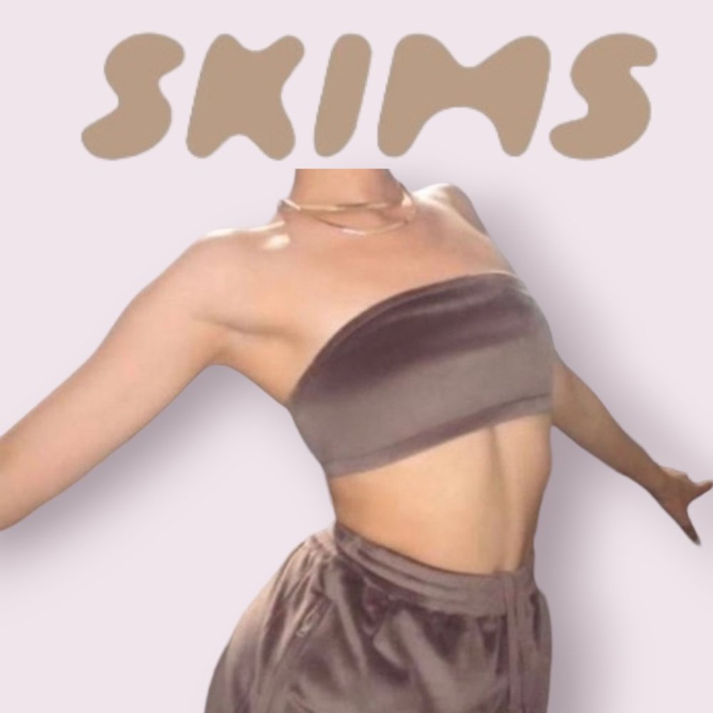 SKIMS Taupe Bandeau Top — Women’s Stretch Tube Top